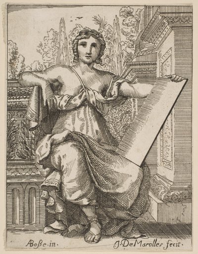 Ülő nő, kezében egy tábla, 17. század vége, 18. század közepe. alkotó: Possibly by Jean Antoine de Maroulles