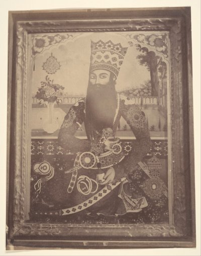 [Fath-Ali Shah, Festmény, amely egykor Hmahhoz tartozott [] Saula, a király nagybátyja.], 1840-60-as évek. alkotó: Possibly by Luigi Pesce.