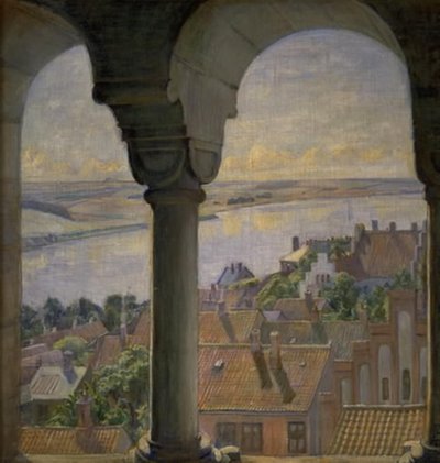 Kilátás a Viborg katedrális tornyából alkotó: Poul S. Christiansen