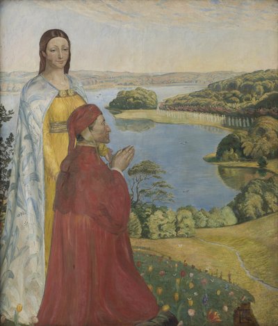 Dante és Beatrice a Paradicsomban alkotó: Poul S. Christiansen