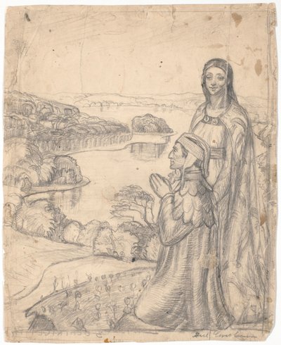 Dante és Beatrice a Paradicsomban alkotó: Poul S. Christiansen