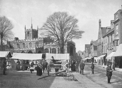Market-Place, Huntingdon, 1896 alkotó: Poulton and Co