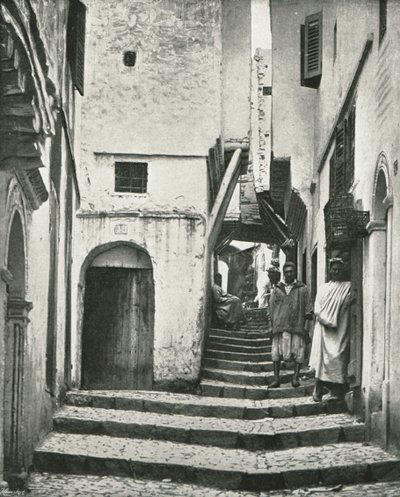 A Rue de la Kasbah, Algír, Algéria, 1895. alkotó: Poulton and Co