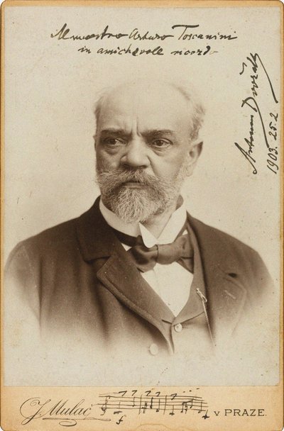 Antonin Dvorak zeneszerző portréja 1841-1904 , c. 1900. alkotó: Prague . Photo studio J. Mulac
