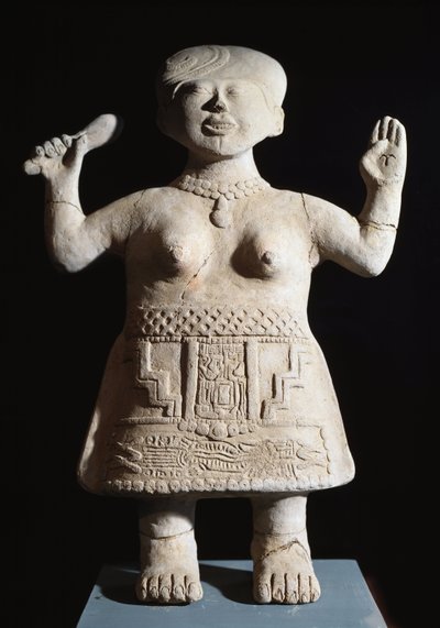 Kolumbia előtti művészet, Totonac civilizáció: előfeszítő karok szobra a levegőben 6-9. század JC El Tajin után (kő) alkotó: Pre Columbian Pre Columbian