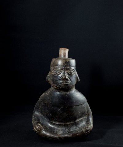 Antropomorf váza fogantyúval / Peru, Mochica kultúra (terrakotta) alkotó: Precolombian Precolombian