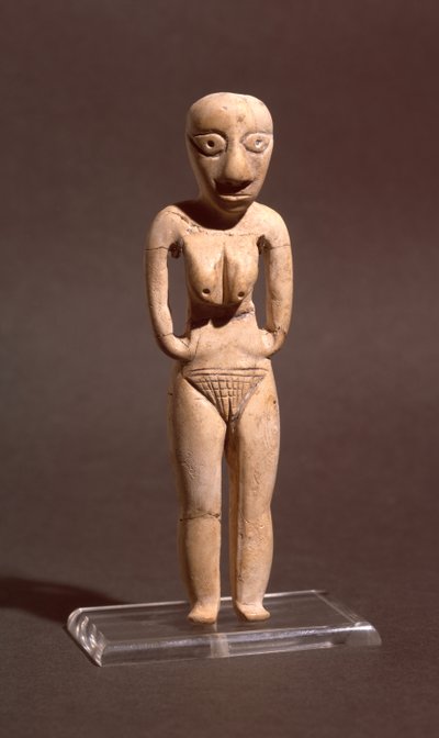 Meztelen nő figurája, a badariai vagy a korai neolitikumból, ie 4000 körül alkotó: Predynastic Period Egyptian