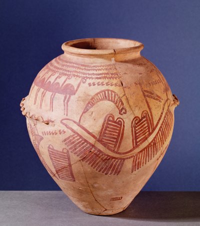 Váza két szentélyt ábrázoló bárkán, Kr.e. 3500 körül (kerámia) alkotó: Predynastic Period Egyptian