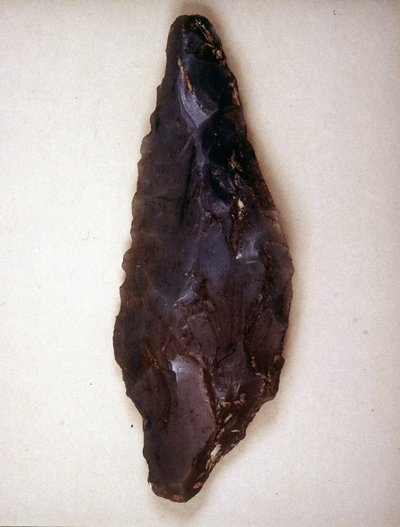 A nyilak a kovakőre mutatnak. Varese. Milánói Régészeti Múzeum alkotó: Prehistoric Prehistoric