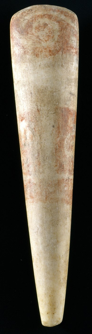 Egy akrolit figura feje, Thesszáliából, az utolsó neolit korszakból (i.e. 4500-3200) (márvány) alkotó: Prehistoric Prehistoric