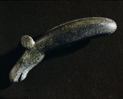 Őstörténet: elán alakú diorit eszköz. Kőkorszak. Svéd Nemzeti Régiségek Múzeuma, Stockholm Svédország alkotó: Prehistoric Prehistoric