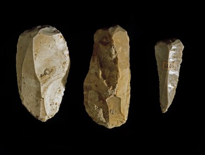 Őstörténet: különféle kovakőszerszámok. A mezolitikum ideje. Umbriából. Perugia, Umbriai Nemzeti Régészeti Múzeum alkotó: Prehistoric Prehistoric