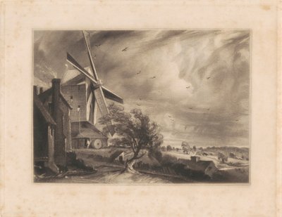 Malom Colchester közelében alkotó: Print made by David Lucas
