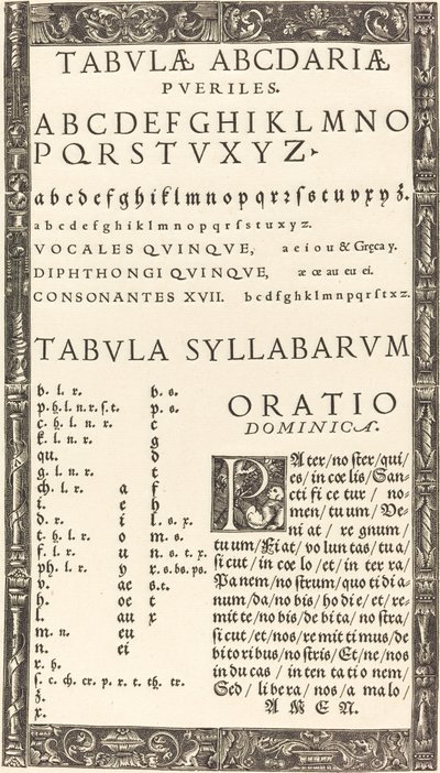 Ábécé alapozóhoz alkotó: Probably German 16th Century