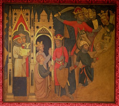 Joákin izraeli király fogsága, egy falfestmény rekonstrukciója, amely eredetileg a Westminster-palota festett kamrájában volt alkotó: Professor Ernest Tristram