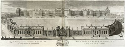 Kilátás a Katalin-palotára Carskoje Selóban, 1761 alkotó: Prokofy Artemyevich Artemyev