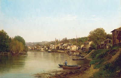 A Szajna partján Meudonban alkotó: Prosper Galerne