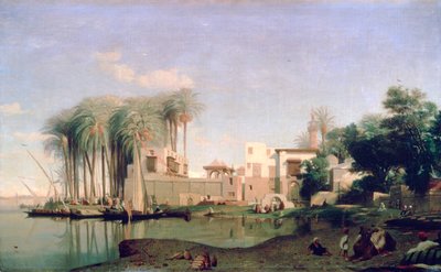Beni Suef a Níluson, 19. század alkotó: Prosper Georges Antoine Marilhat