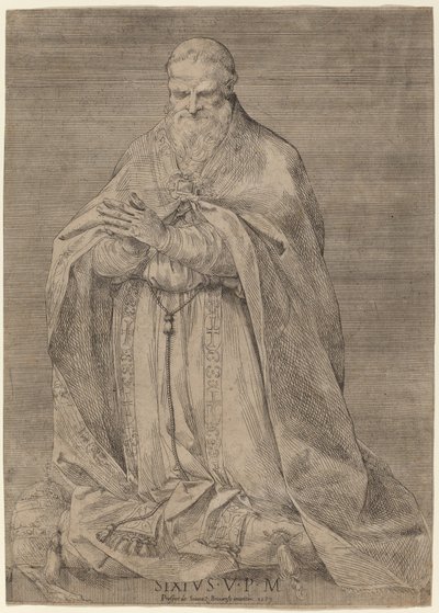 Sixtus pápa V alkotó: Prospero Bresciano, after Giuseppe Cesari