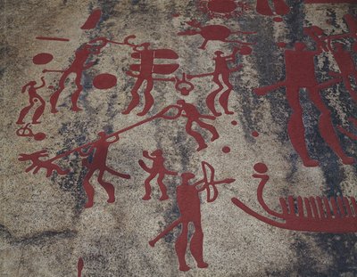 Vadászjelenetek (sziklafestmény) alkotó: Protohistoric