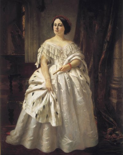 LAMADRID, Teodora (1821-1886). spanyol színésznő (olaj, vászon) alkotó: Prudent Louis Leray