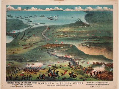 A balkáni államok háborús térképe alkotó: Publisher Joseph Koehler New York