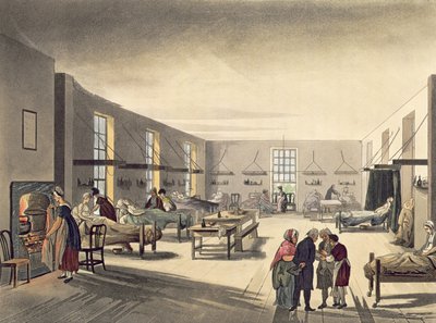 Middlesex Kórház az Ackermann-féle „London mikrokozmoszából” alkotó: Pugin and Rowlandson