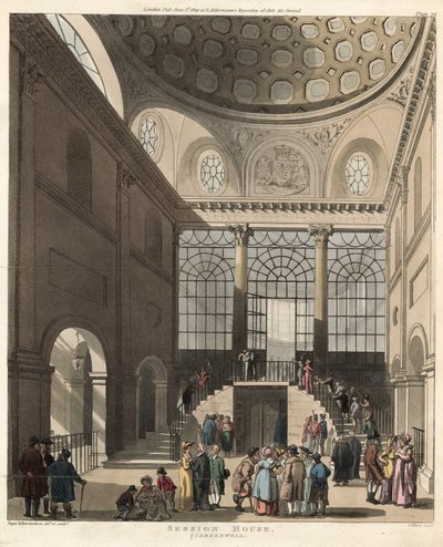 Session House, Clerkenwell, London alkotó: Pugin and Rowlandson