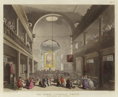 A római katolikus kápolna alkotó: Pugin and Rowlandson