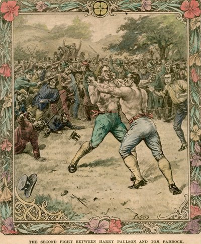 A második harc Harry Paulson és Tom Paddock között, 1851, 19. század vége vagy 20. század eleje. alkotó: Pugnis