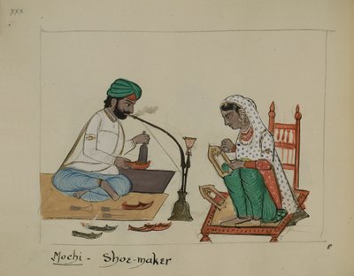 Cipőkészítő alkotó: Punjabi School