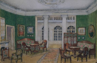 P. Csajkovszkij Jevgenyij Onegin című operájának színpadterve, 1900-as évek alkotó: Pyotr Borisovich Lambin