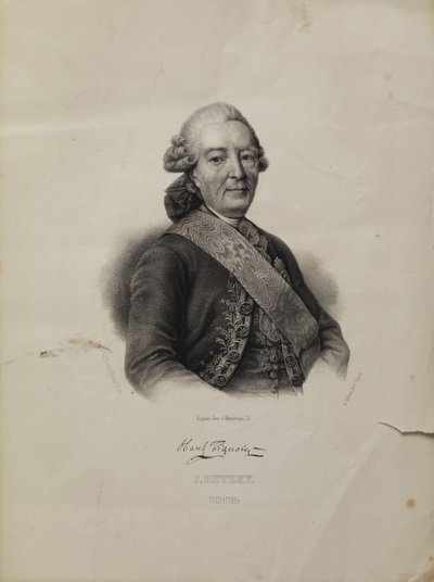 Ivan Ivanovics Betskoj portréja 1704-1795 alkotó: Pyotr Fyodorovich Borel