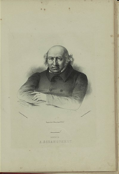 A szerző portréja Alekszandr Sahovszkoj herceg 1777-1846, 1860-as évek alkotó: Pyotr Fyodorovich Borel
