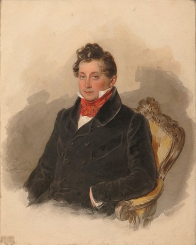 Matvej Jurjevics Vilegorszkij gróf portréja 1794-1866, 1840-es évek alkotó: Pyotr Fyodorovich Sokolov