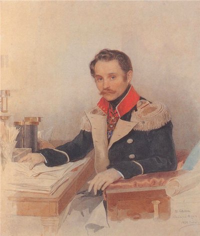 Leonty Vasziljevics Dubelt 1792-1862, a csendőrhadtest vezérkari főnökének portréja, 1834 alkotó: Pyotr Fyodorovich Sokolov