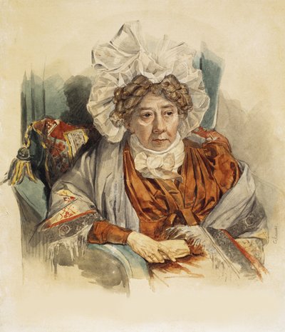 Natalia Kirillovna Zagryazyskaya portréja, született Razumovskaya 1747-1837, 1821 alkotó: Pyotr Fyodorovich Sokolov