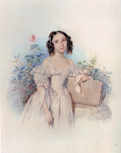 Helen Biron von Curland hercegnő portréja, született Meshcherskaya 1818-1843, 1830-as évek alkotó: Pyotr Fyodorovich Sokolov