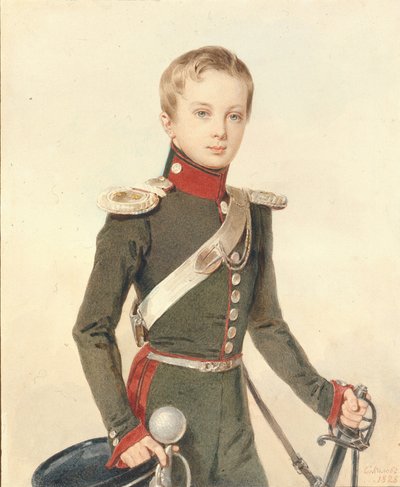 Alekszandr Nyikolajevics trónörökös portréja 1818-1881, 1828 alkotó: Pyotr Fyodorovich Sokolov