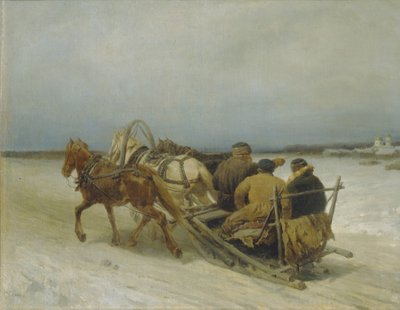 Trojka télen, 1880-as évek alkotó: Pyotr Petrovich Sokolov