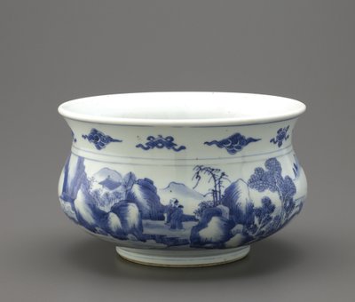 Füstölő, Jingdezhen, Jiangxi tartomány (kerámia) alkotó: Qing Dynasty Chinese School