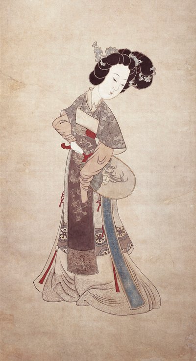 Kína hölgye, Ren Shyong (selyemre festve) alkotó: Qing Dynasty Chinese School