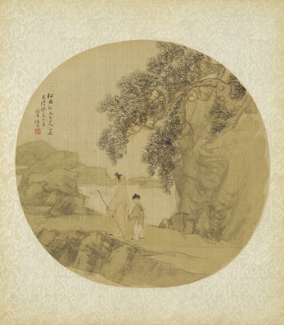 Táj alakokkal, 1883 alkotó: Qing Dynasty Chinese School
