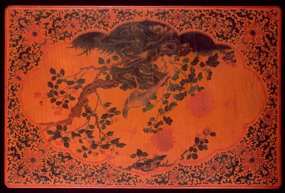 Asztallap, Kangxi korszak (1662-1722) (lakkozott fa és kenderszövet) (lásd még: 272135) alkotó: Qing Dynasty Chinese School