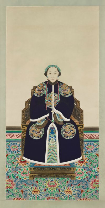 Hejia úrnő, Zaizhi herceg második felesége portréja (1839-1880) (tus és színes, papír) alkotó: Qing dynasty Chinese School