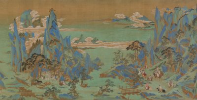 Minghuang császár utazása Szecsuánba, Freer Gallery of Art alkotó: Qiu Ying