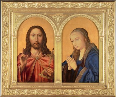 Diptichon: Krisztus és a Szűz, 1500 és 1550 között alkotó: Quentin Massys or Metsys