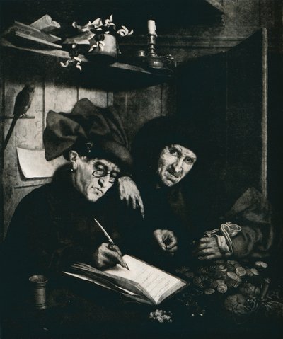 „The Moneylenders”, c1515, 1912 alkotó: Quentin Metsys I