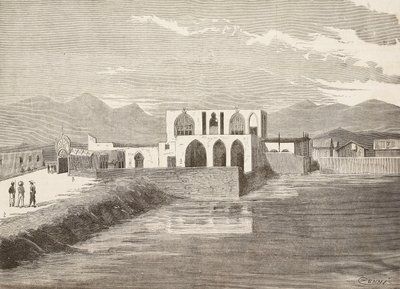 Az olasz alelnöki palota, Massawa, Eritrea, metszet Quinto Cenni rajzából és Pieragostini vázlatából, L