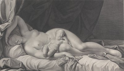 Alvó Vénusz Ámorral az ölében, 1783. alkotó: Quirin Mark